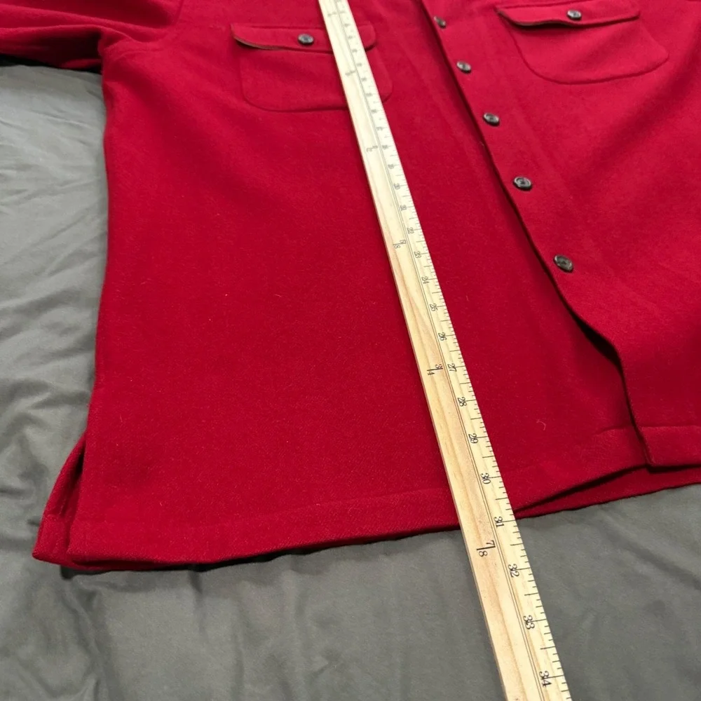 Vintage 90's Polo 100% Wool Red Ralph Lauren Rupert Shirt Jacket Men's Large